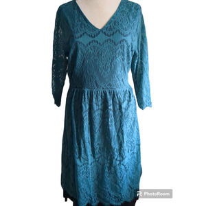 XL sahalie blue green/black womens dress #2